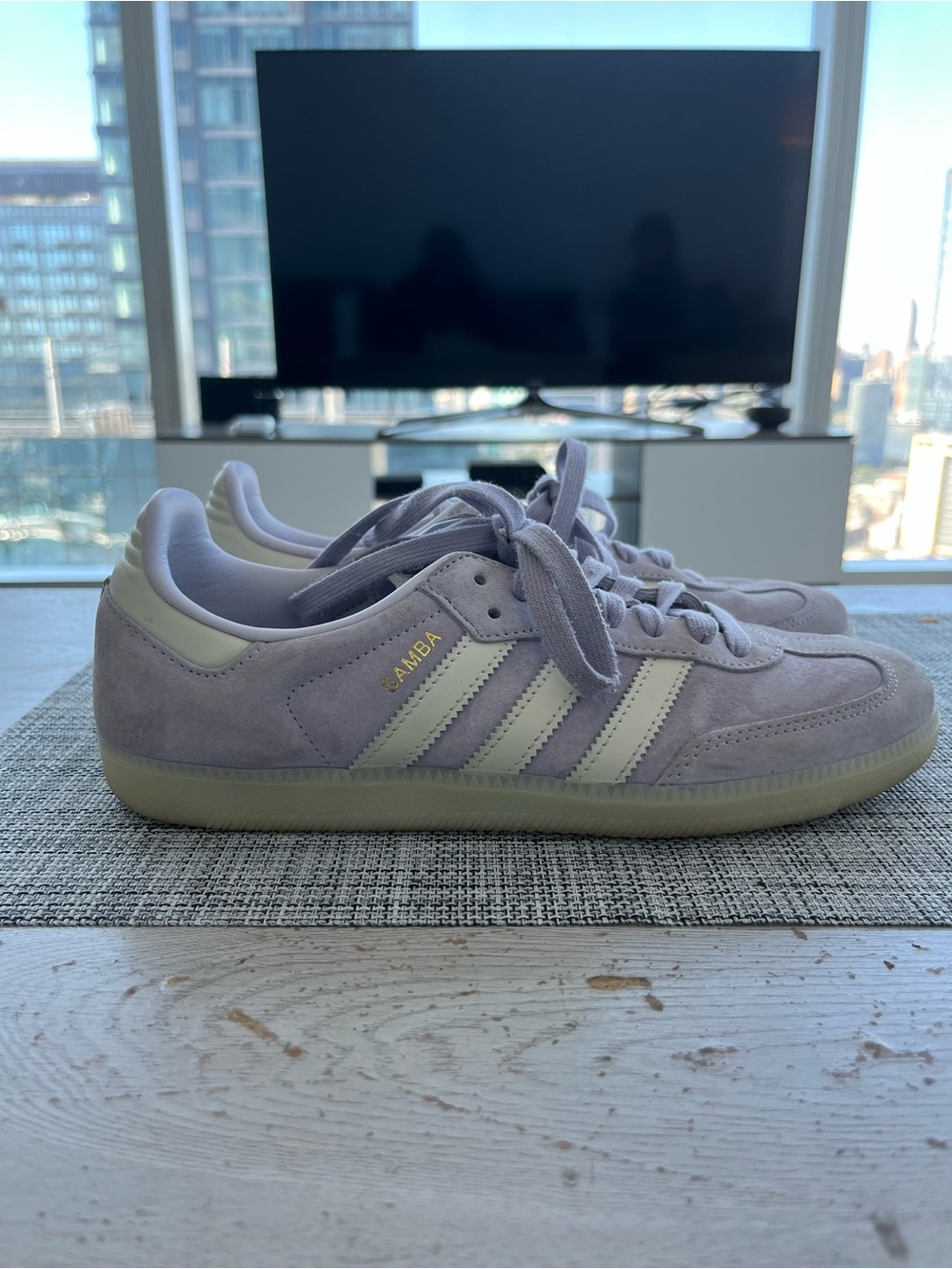 adidas Samba Suede Sneakers “Silver Dawn”